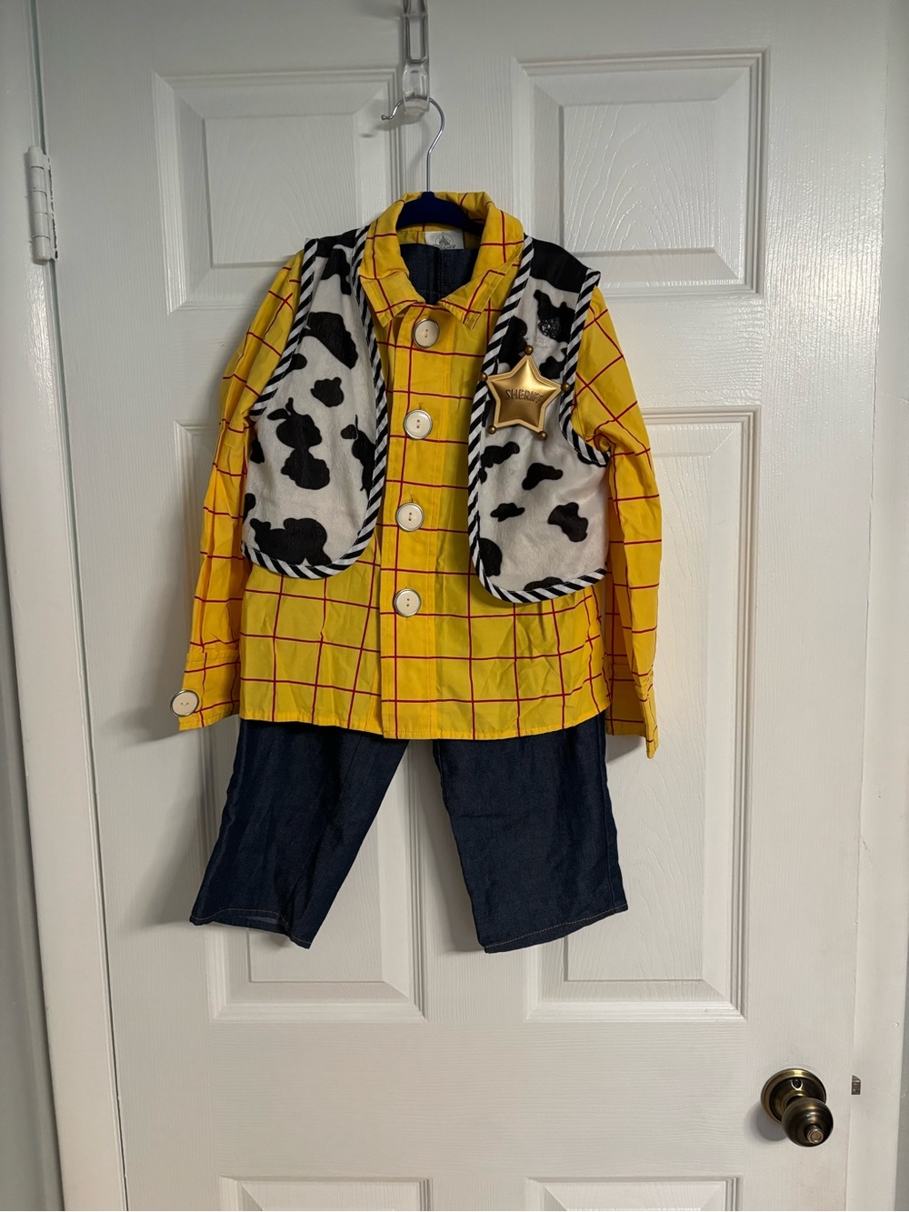 Disney Yellow Plaid Sheriff Costume with Cow-Print Vest